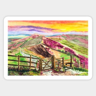 Mam Tor Gate, Peak District, Derbyshire Sticker